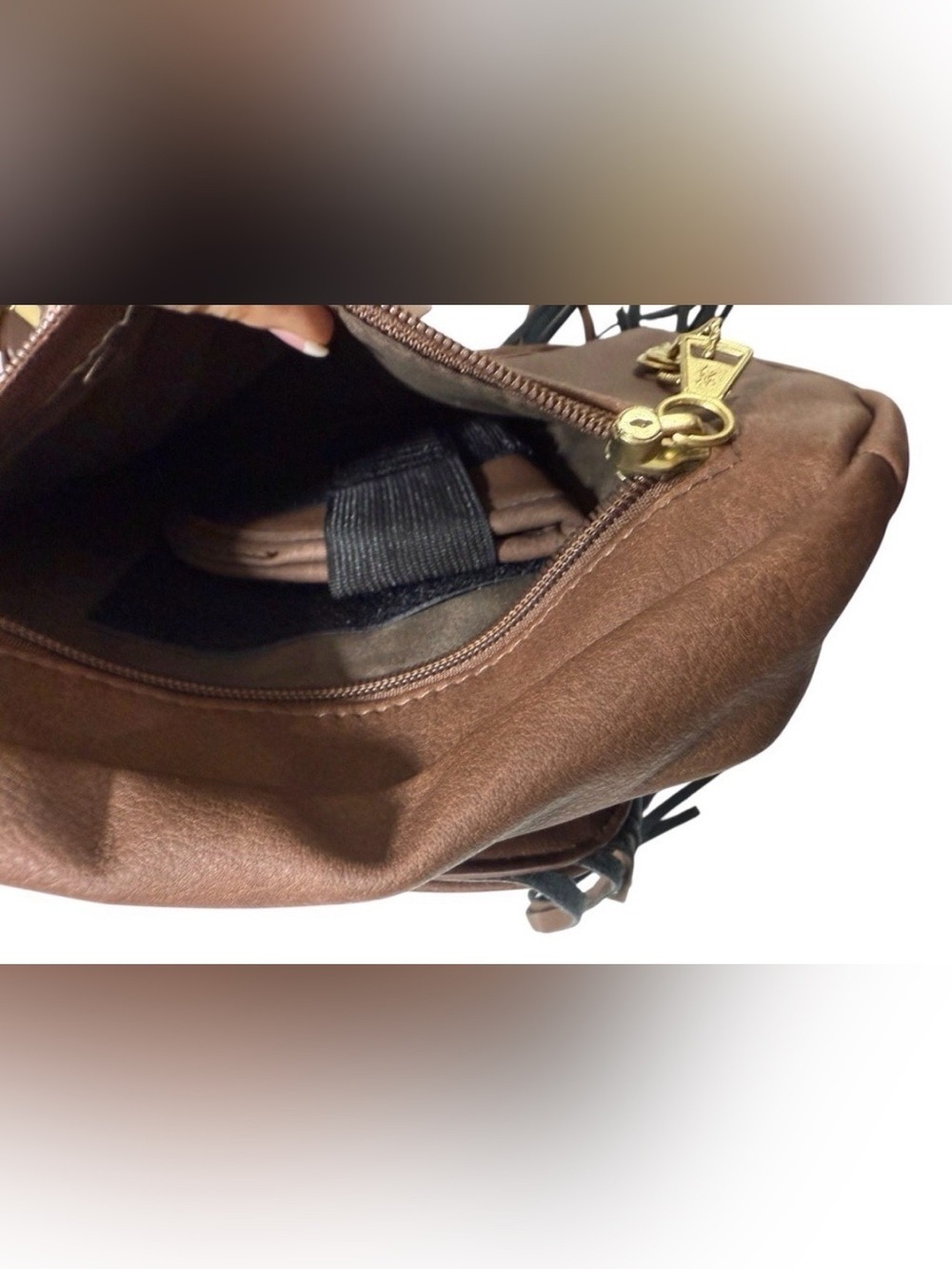 Browning Dakota Fringe Concealed Carry Crossbody Purse Holster Brown NWOT - Picture 5 of 12